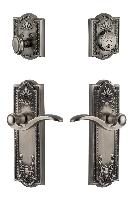 GrandeurPARBEL_ComboParthenon Plate with Bellagio Lever and matching Deadbolt