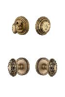 GrandeurGEOGVC_ComboGeorgetown Rosette with Grande Victorian Knob and matching Deadbolt