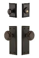 GrandeurFAVCIR_ComboFifth Avenue Plate with Circulaire Knob and matching Deadbolt