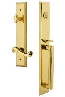 Grandeur HardwareFAVDGRNEWFifth Avenue One-Piece Handleset with D Grip and Newport Lever