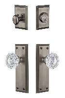 GrandeurFAVVER_ComboFifth Avenue Plate with Versailles Crystal Knob and matching Deadbolt