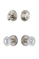 GrandeurGEOVER_ComboGeorgetown Rosette with Versailles Crystal Knob and matching Deadbolt