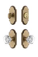 GrandeurARCCHM_ComboArc Plate with Chambord Crystal Knob and matching Deadbolt