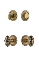 GrandeurCIRGVC_ComboCirculaire Rosette with Grande Victorian Knob and matching Deadbolt