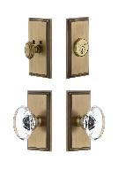 GrandeurCARPRO_ComboCarre Plate with Provence Crystal Knob and matching Deadbolt