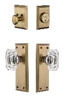 GrandeurFAVBCC_ComboFifth Avenue Plate with Baguette Crystal Knob and matching Deadbolt