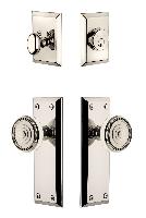 GrandeurFAVSOL_ComboFifth Avenue Plate with Soleil Knob and matching Deadbolt