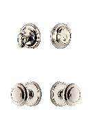 GrandeurGEOCIR_ComboGeorgetown Rosette with Circulaire Knob and matching Deadbolt