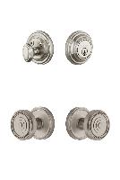 GrandeurGEOSOL_ComboGeorgetown Rosette with Soleil Knob and matching Deadbolt