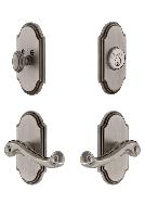 GrandeurARCNEW_ComboArc Plate with Newport Lever and matching Deadbolt