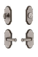 GrandeurARCGEO_ComboArc Plate with Georgetown Lever and matching Deadbolt