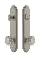 Grandeur HardwareARCCIR_82Arc Tall Plate Complete Entry Set with Circulaire Knob