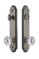 Grandeur HardwareARCFON_82Arc Tall Plate Complete Entry Set with Fontainebleau Knob