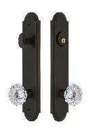 Grandeur HardwareARCFON_82Arc Tall Plate Complete Entry Set with Fontainebleau Knob