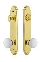 Grandeur HardwareARCHYD_82Arc Tall Plate Complete Entry Set with Hyde Park Knob