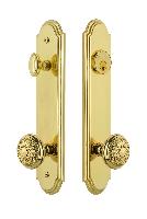 Grandeur HardwareARCWIN_82Arc Tall Plate Complete Entry Set with Windsor Knob