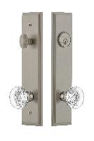 Grandeur HardwareCARBOR_82Carre' Tall Plate Complete Entry Set with Bordeaux Knob