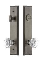 Grandeur HardwareCARCHM_82Carre' Tall Plate Complete Entry Set with Chambord Knob