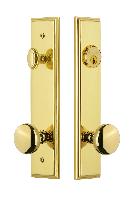 Grandeur HardwareCARFAV_82Carre' Tall Plate Complete Entry Set with Fifth Avenue Knob