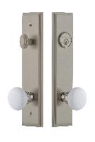 Grandeur HardwareCARHYD_82Carre' Tall Plate Complete Entry Set with Hyde Park Knob