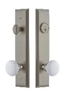 Grandeur HardwareFAVHYD_82Fifth Avenue Tall Plate Complete Entry Set with Hyde Park Knob