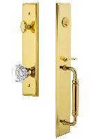Grandeur HardwareCARCGRCHMCarre' One-Piece Handleset with C Grip and Chambord Knob