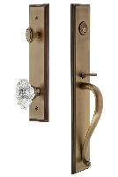 Grandeur HardwareCARSGRBIACarre' One-Piece Handleset with S Grip and Biarritz Knob