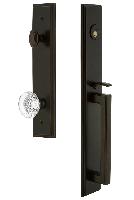 Grandeur HardwareCARDGRBORCarre' One-Piece Handleset with D Grip and Bordeaux Knob