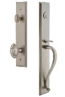 Grandeur HardwareCARSGRGVCCarre' One-Piece Handleset with S Grip and Grande Victorian Knob