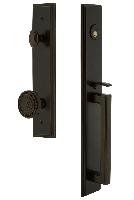 Grandeur HardwareCARDGRSOLCarre' One-Piece Handleset with D Grip and Soleil Knob