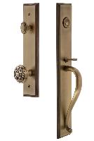 Grandeur HardwareCARSGRWINCarre' One-Piece Handleset with S Grip and Windsor Knob