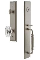 Grandeur HardwareFAVFGRBCCFifth Avenue One-Piece Handleset with F Grip and Baguette Clear Crysta