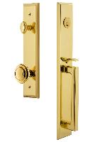 Grandeur HardwareFAVDGRCIRFifth Avenue One-Piece Handleset with D Grip and Circulaire Knob