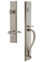 Grandeur HardwareCARSGRBELCarre' One-Piece Handleset with S Grip and Bellagio Lever