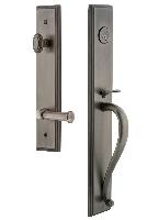 Grandeur HardwareCARSGRGEOCarre' One-Piece Handleset with S Grip and Georgetown Lever