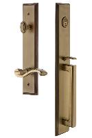Grandeur HardwareCARDGRPRTCarre' One-Piece Handleset with D Grip and Portofino Lever