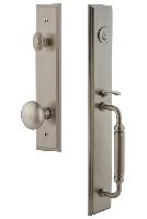 Grandeur HardwareCARCGRFAVCarre' One-Piece Handleset with C Grip and Fifth Avenue Knob