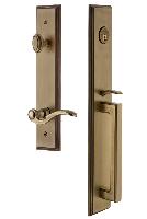 Grandeur HardwareCARDGRBELCarre' One-Piece Handleset with D Grip and Bellagio Lever