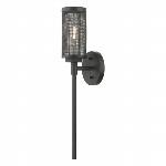 Livex
14121-04
1 Lt Black Wall Sconce
Black Stainless Steel Mesh Shade Black with Brushed Nickel 