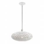 Livex
49102-03
1 Lt White Pendant
White Ornamental Metal Shade with Gold finish Inside White with